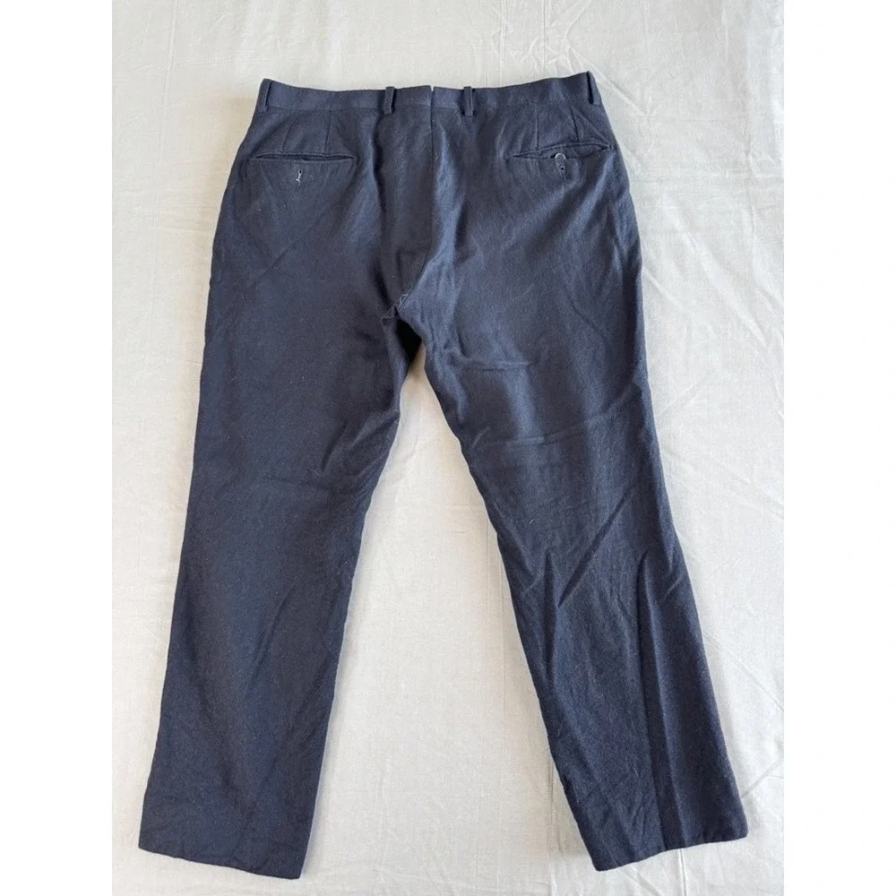 Hickey Freeman Pants Mens 36x26 Navy Blue 100% Wool American Woolen Co USA Dress